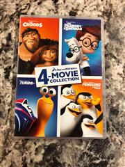 DVD BOX SET THE CROODS/MR.PEABODY/TURBO/PENGUINS (4 FILMS